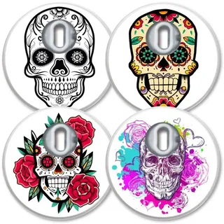 MySweetStitch | Freestyle Libre 3 / Plus Sensor Sticker Flower Skull 4 St