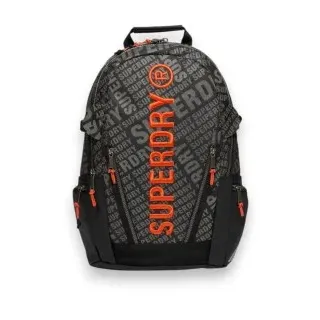 Superdry für Damen. W9110425A Rucksack Tarp AOP Schwarz (OSFA), Lässig, Polyester