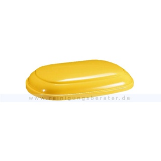 Deckel für TTS Treteimer Derby 60 L und 30 L gelb 100 % aus glattem und desinfizierbarem Polypropylen