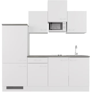 Singleküche mit E-Geräten - 210 cm breit - Weiß – Toska