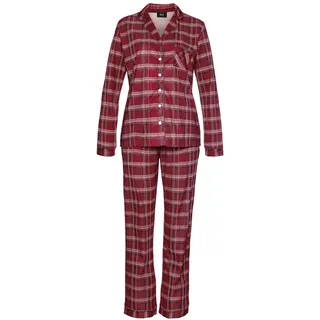 H.I.S. H.I.S Damen Pyjama rot-kariert Gr.32