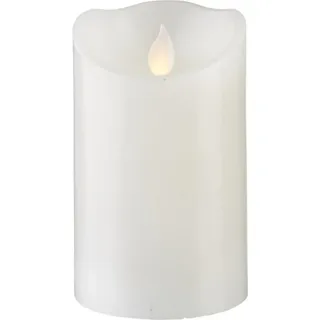 Star Trading LED Stumpenkerze 12,5 cm weiß