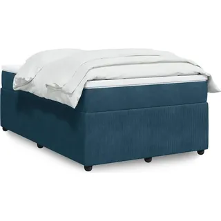 vidaXL Boxspringbett 120 x 190 cm Dunkelblau