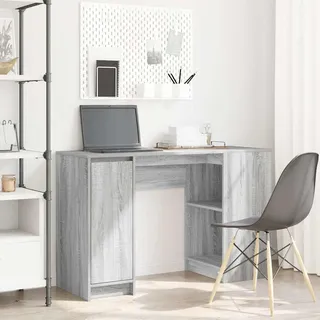 GFDWPUY Schreibtisch Grau Sonoma 120x42x76 cm Holzwerkstoff mit Stauraum | Mit Stauraum, Sekretär, stabil, pflegeleicht, vielseitig, für Büro und Wohnzimmer