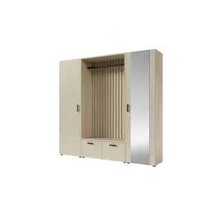 HBZ Kompaktgarderobe Hannover 220 x 200 x 45 cm Beige