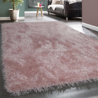 Hochflor-Teppich PACO HOME "Glamour 300" Teppiche Gr. B/L: 200 cm x 290 cm, 70 mm, 1 St., rosa Esszimmerteppiche