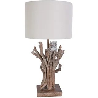 Tischlampe Baumzweig Leuchte Holz Optik Tischleuchte (ohne Leuchtmittel) Alpenstil Nachttischlampe 50 cm cw201 Palazzo Exklusiv