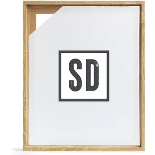 Stallmann Design Schattenfugenrahmen für Keilrahmen | 30x45 cm | Sonoma Eiche | MDF Rahmen für Leinwände mit Tiefeneffekt | mit Montagezubehör | Rahmen ohne Glas und Rückwand