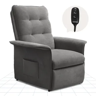 FLEXISPOT Elektrisch Relaxsessel X1, Fernsehsessel mit liegefunktion | Schlafsessel mit verstellbare Rückenlehne, Verstellbarer TV Sessel, 105°-155°verstellbare Rückenlehne, ergonomisch Dunkelgrau