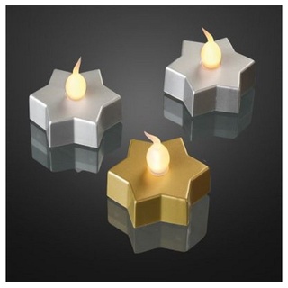 Hellum LED-Kerze Hellum LED-Teelichter Stern gold B3