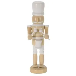 ZauberDeko Nussknacker Figur Holz Braun Weiß Soldat Tischdeko Weihnachten 13 cm, Modell:Modell2