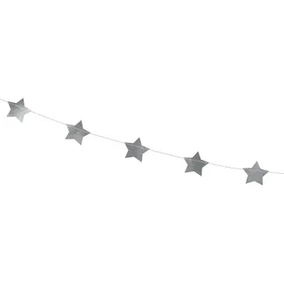 Partydeco Girlande Sterne 3,6 m Silber