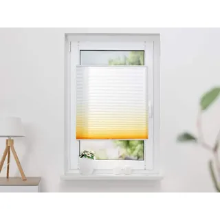 K-home Klemmfix-Plissee Farbverlauf Gelb 100cm x 130cm (B x L)