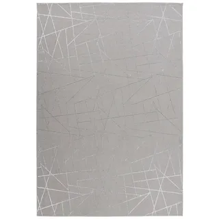 Kayoom Bijou Webteppich 160 x 230 cm Silber/Taupe