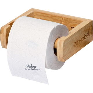 Elbmöbel - Toilettenpapierhalter aus Bambus - nachhaltig, FSC Zertifiziert, für Küche, WC oder Badezimmer, einfach an der Wand zu montieren, kleben oder Schrauben