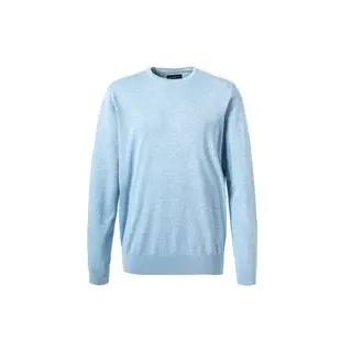 bugatti Herren Pullover blau Baumwolle meliert, blau, NOS