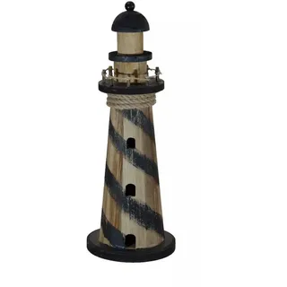 Kaufhaus le petit Dekofigur Deko Leuchtturm Holz Maritim Garten Figur Skulptur Objekt Turm, Dekoskulptur, Dekoobjekt, Maritimfigur aus Holz