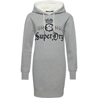 Superdry Damen „Pride in Craft“-Kapuzenkleid Grau Meliert 36 - 36
