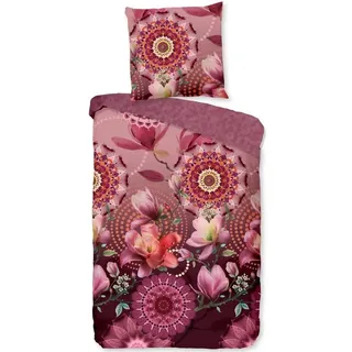 hip Bettwäsche Wende-Bettwäsche BLOSSOM, Baumwolle, 2 teilig, Bettwäsche Set Magnolien Mandalas 100% Baumwolle zum Wohlfühlen rosa
