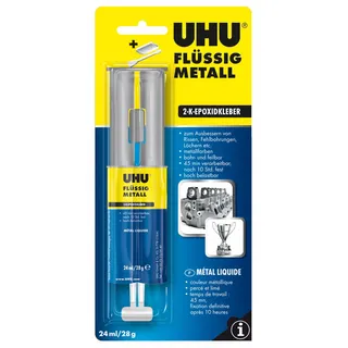 UHU Spezialkleber Flüssigmetall Doppelkammerspritze 28 g