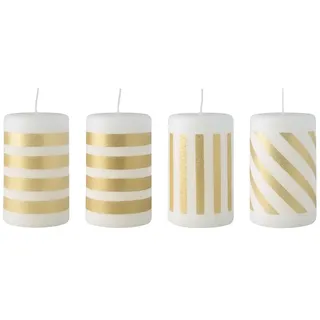 Villeroy & Boch Christmas Chic Stumpenkerzen 4 St. weiß/gold