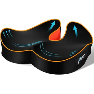 POOTACK Sitzkissen Bürostuhl- Komfortables Sitzkissen Auto | Bürostühle, Autositze, Gamingstuhl, Komfortable Unterstützung für langes Sitzen, atmungsaktiv mit Rutschfester Unterseite