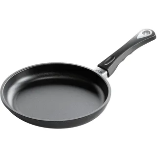 AMT Gastroguss Bratpfanne 24 cm Ø Schwenkpfanne 4 cm hoch, fester Stiel, nicht induktionsgeeignet, Lotan® Antihaft-Veredelung, Gusspfanne (Aluguss), AMZN-424