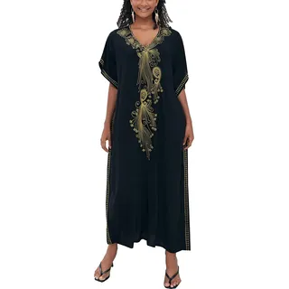 L-Peach Damen Sommer Strickjacke Bikini Cover Up Casual Lose Überwurf Kaftan Strandkleid Sommerkleid One Size - Einheitsgröße