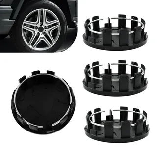 Woniyal 4 Stück Nabendeckel Radnabenkappen für Iveco Daily 2014-2025, Felgendeckel Radnabenabdeckung Felgenkappen Nabenkappe Center Cap Auto Zubehör,Black-OD:54mm ID:52mm