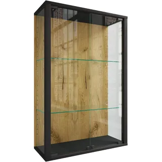 VCM Wandvitrine Udina M 80 x 60 x 25 cm Schwarz