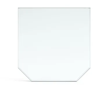 Feuercampus Funkenschutzplatte Glas Sechseck 100×100×0,6 cm ESG Kamin Bodenplatte hitzebeständig Schutzplatte Feuerstelle Ofenunterlage Sicherheitsglas