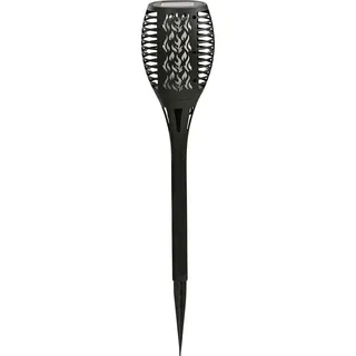 Dehner Solarleuchte Flammenfackel Junior Kunststoff Ø 10 cm Höhe 50 cm schwarz