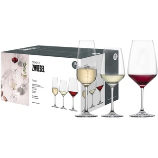 SCHOTT ZWIESEL Premium Box Taste (18er-Set), zeitlose Weingläser und Sektgläser im Set, spülmaschinenfeste Tritan-Kristallgläser, Made in Germany (Art.-Nr. 121868)