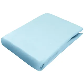 Jack Spannbettlaken Mako-Satin 90 x 200 cm Hellblau