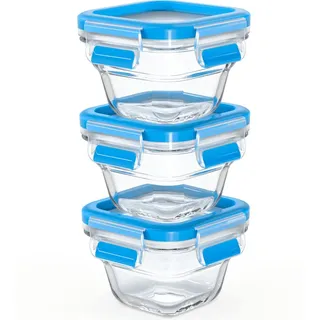 Emsa Clip & Close Frischhaltedose blau 10,6 x 6,9 cm 0,18 l 3-teiliges Set