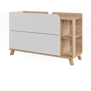 Vicco Waschbeckenunterschrank Karen 2 Schubladen 100 x 65 x 35 cm Braun/Weiß
