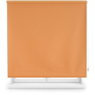 Decorblind | Thermo-Verdunkelungsrollo, Maße: 120 x 230 cm, Breite x Länge/Maße Stoff: 117 x 225 cm, einfarbiges Verdunkelungsrollo, einfarbig, Orange, einfache Montage an Wand oder Decke