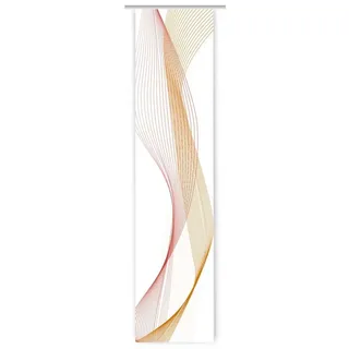 gardinen-for-life Schiebegardine Stream two Curry – Flächenvorhang HxB 260x60 cm - B-line weiß