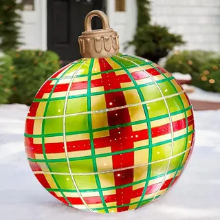 Andere Weihnachtsdekoration, 60 Cm Weihnachtskugel, Aufblasbare Weihnachtskugeln Aus Pvc Für Draußen, Personalisierte Weihnachtskugeln Für Garten, Hof, Haustürdekoration, Grün