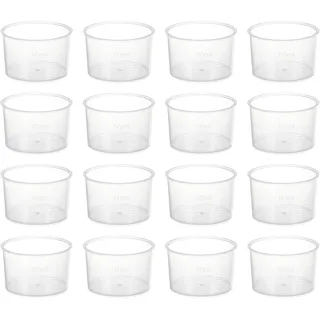 PATIKIL 50 Stück 10 ml Messbecher Polypropylen-Graduierte Messbecher | Für Laborversuche Kochen und Backen Transplantation