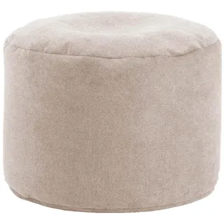 mokebo Pouf Der Ruhepouf Stoff 60 x 40 x 60 cm Beige