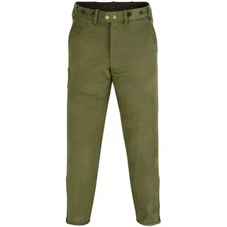 German Wear Lederhose GW601 Lange Jagd Trachten Lederhose Jägerhose Jagdhose aus Nubuckleder grün 52/L