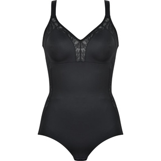 Body NATURANA "Solutions" Gr. 90, Cup D, schwarz Damen Bodies Shirtbodys mit Spitzeneinsatz, formend, Shaping Body