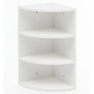 KADIMA DESIGN Wandregal Eckregal Weiß 30x60x30cm Holz-Regal Hängeregal
