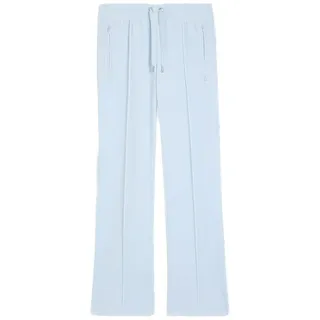 Juicy Couture Sweathose TINA OUTLINE TRACKPANT WITH DIAMANTE BR Damen Trainingshose Damen, Sweathose, Velour, Jogginghose mit Glitzer, Sale blau S
