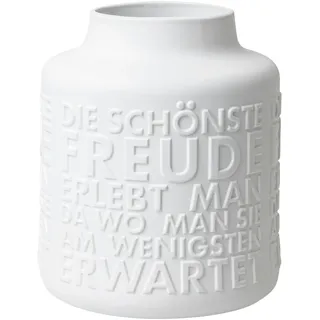 Vase FREUDE (DH 21x26 cm) DH 21x26 cm weiß Blumenvase Blumengefäß - weiß