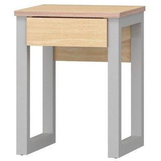 Siblo Nachttisch »Moderner Nachttisch Lucia P mit Schublade - bunter Nachttisch - Kiefernholz - Möbelplatte - Schlafzimmer - Jugendzimmer« grau