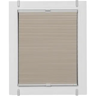 Plissee SUNLINES, beige (sand, weiß, weiß), B:88cm H:135cm, Obermaterial: 100% Polyester, Plissees, verspannt mit Simply-Fix Klemmträger, Wabenplissee, nach Maß