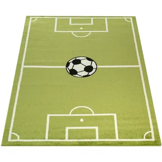 Paco Home Teppich Kinderzimmer Jungs Fußball Spielteppich Kinderteppich, Grün, 240x320 cm,