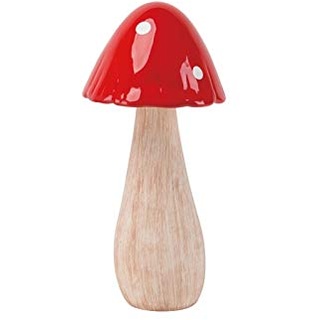 meindekoartikel Deko-Figur Pilz aus Keramik rot – Ø 7cm x Höhe 13cm
